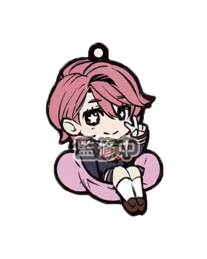 Dandadan Bold Party Character Rubber Pendant