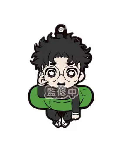 Dandadan Bold Party Character Rubber Pendant